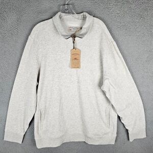 Faherty 1/4 Zip High Standard Fleece Sweater Men's Size XL Pullover LS